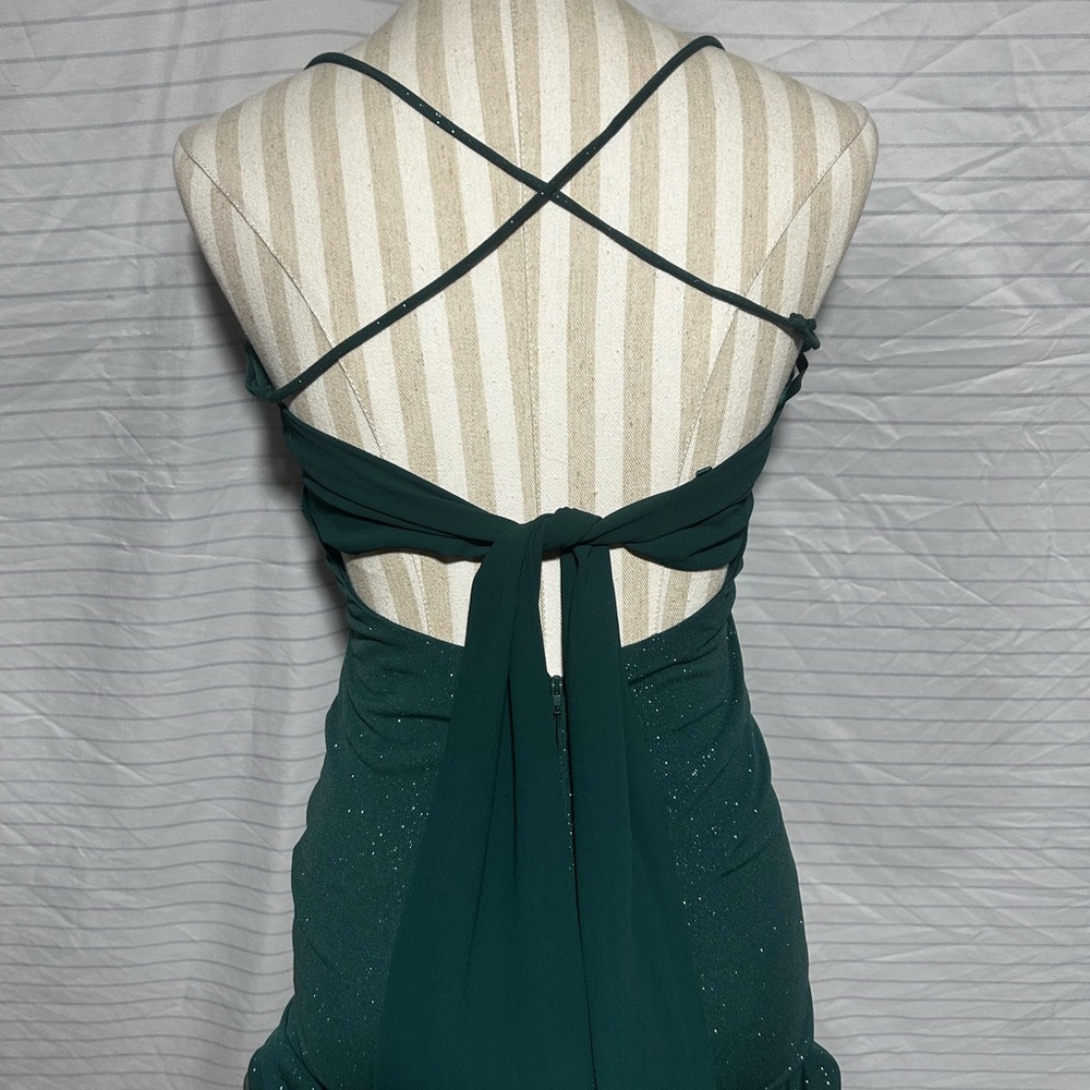 City Studio Sparkling Green Prom Dress - Picture 3 of 7